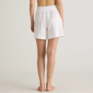 White linen shorts from quince
